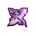 紫兰幽香真丝文化方巾